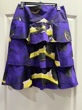 2012 MARNI Band-Less Cotton Twill FLOWER Skirt Consuelo Castiglioni SZ 42 US 6