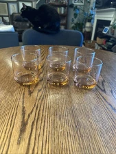 Libbey Pink Glasses Low Ball Flat Metropolitan Juice Lowball Set Of 6