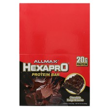 Hexapro  , Protein Bar, Chocolate Fudge Brownie, 12 Bars, 1.9 oz 53 g Each