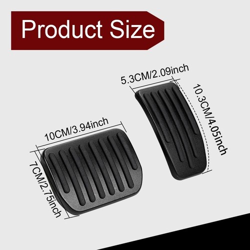 Auto Aluminum Pedal Covers, Brake Accelerator Pedal Covers, Foot Pedal Pad Re... - Picture 2 of 7