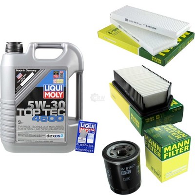 INSPEKTIONSKIT FILTER LIQUI MOLY ÖL 5L 5W-30 für Hyundai i20 PB PBT 1.2