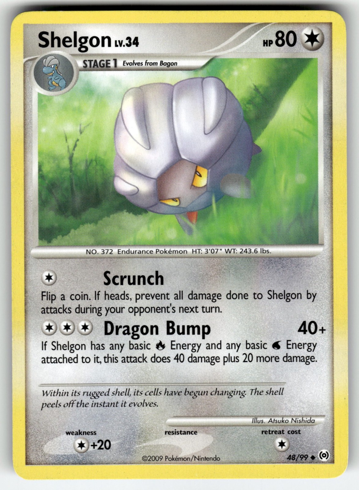 Shelgon 48/99 Uncommon Arceus Pokemon EN Moderately Played MP