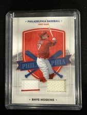 2021 Panini Chronicles - America's Pastime Dual Swatches Rhys Hoskins #77 (MEM)
