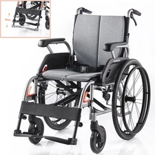 Yuwell H080C Foldable Manual Wheelchair Swing-Away Footrests Transportation
