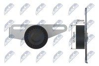 Nty Spannrolle, Keilrippenriemen RNK-RE-021 FüR Dacia