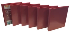 Pen + Gear 1" Durable View Binder, 220 Sheet Capacity, Red (6PK)
