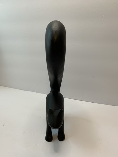 West Elm Metal Black Squirrel Art Deco Statue Sculpture Modern Art - Picture 3 of 8