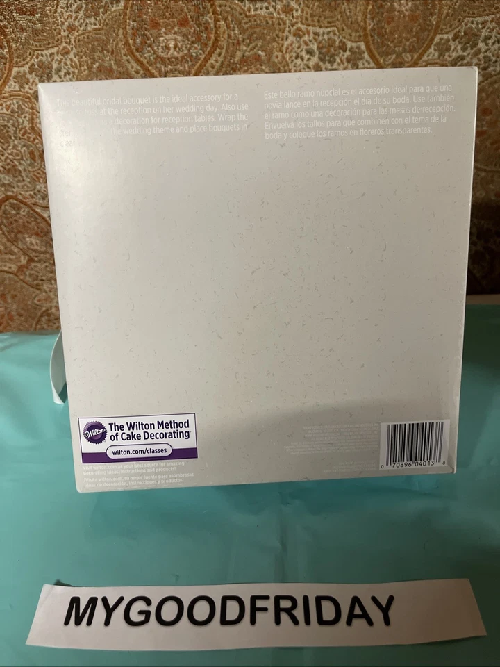 Ramo de boda Wilton 120-1013 rosa blanca francesa $38 Foto 4 de 4