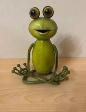 This is a Fountasia Garden Friends Yoga Frog (Lotus pose) decorative figurine.