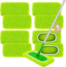 8 Pack Chenille Mop Pads, Reusable Microfiber Mop Refills for 10''  12'' Flat Mop