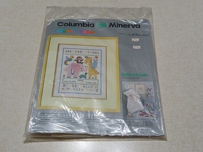 Columbia Minerva Cross Stitch Kit Little Friends Birth Sampler