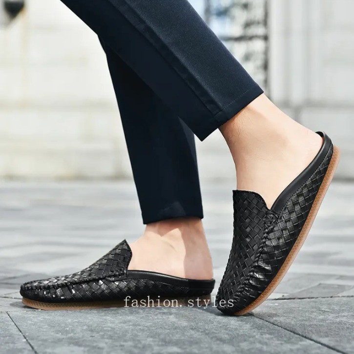 PANTOFOLA D’ORO Sandali ciabatte uomo casual punta tonda chiusa mules flat casual scarpe guida tg