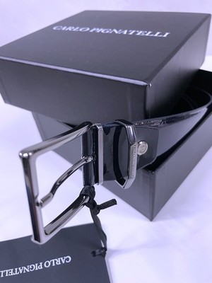 HERRENGÜRTEL BLAU SIGNIERT CARLO PIGNATELLI MAN'S ECHT LEDER -GENUINE LEATHER