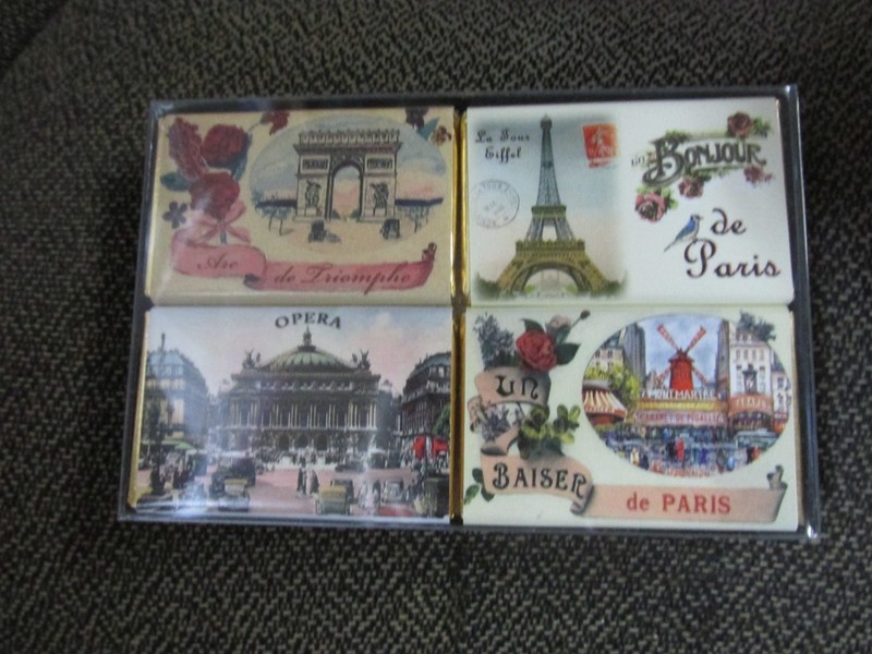 """SOUVENIR CHOCOLATE FROM FRANCE"" - VINTAGE WRAP