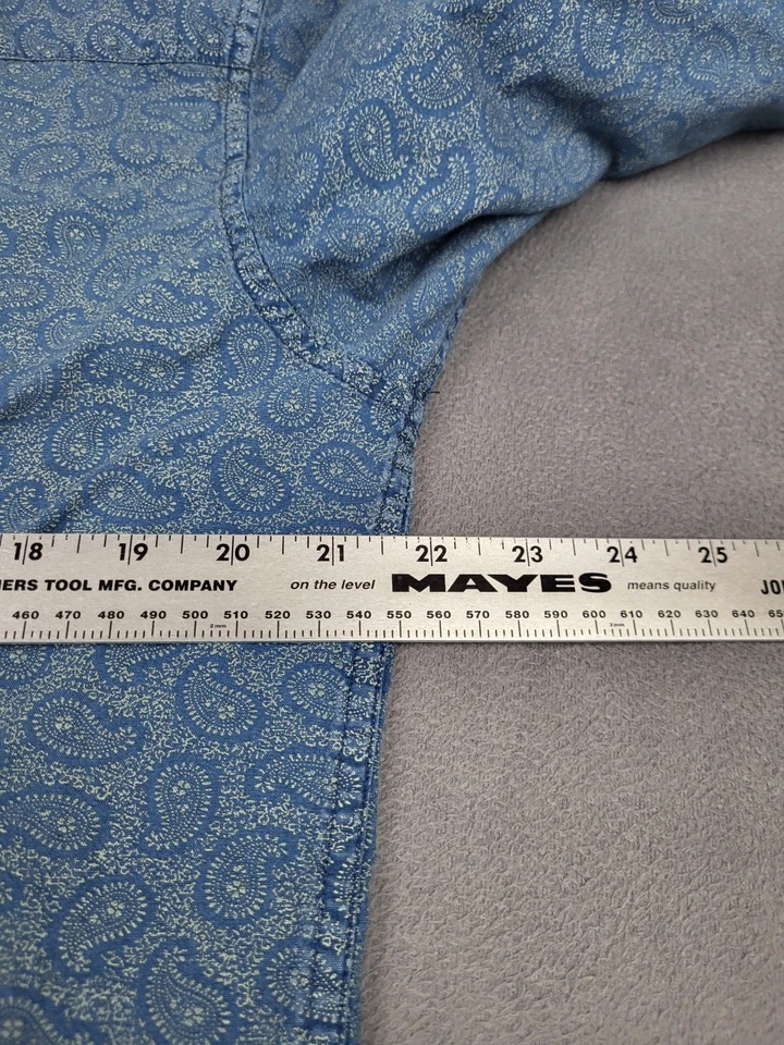 Camisa a Presión Pendleton Perla Para Hombres Mediana Azul Cachemira Ligera Academia Preppy Foto 4 de 4