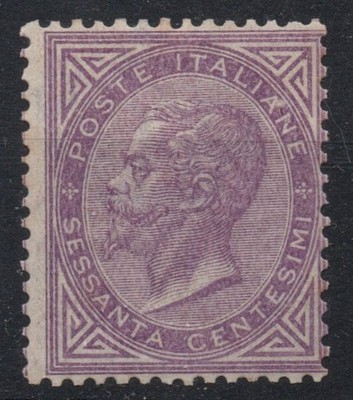 1863 KINGDOM OF THE RUE CENT.60 LONDON NEW MLH WITH IMPERCEPTIBLE T.L. CERT.CILIO