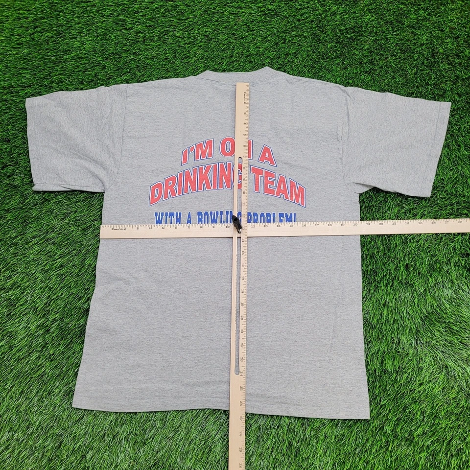 Camisa de Bowling Borracha Divertida Años 90 De Colección M/L 20x26 EE. UU. Foto 3 de 4