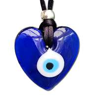 Evil Eye Herz Halskette Nazar Boncuk Glas AnhäNger Verstellbare Kordel...