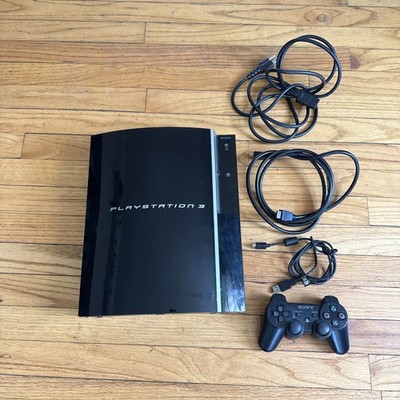 Sony PlayStation 3 PS3 Fat 40GB  CLEAN Console+ power cord, wireless controller