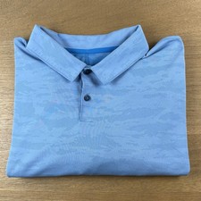 Nike Dri-Fit Polo Shirt Men s 3XL Blue Vapor Camo Golf Standard Fit Performance