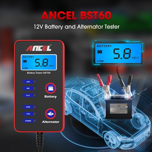ANCEL Automotive 12V Battery Tester Alternator Charging Charge Voltage Analyzer - Picture 3 of 16