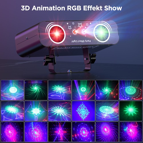 RGB Laser Projektor DMX Bühnenbeleuchtung Strobe Beam DJ Party Lichteffekt show - Bild 3 von 9