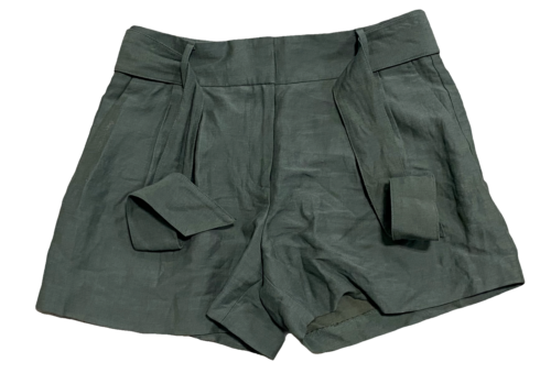 Ann Taylor Shorts Bottoms Women's Size 2 Green Linen Blend Above Knee Length NWT