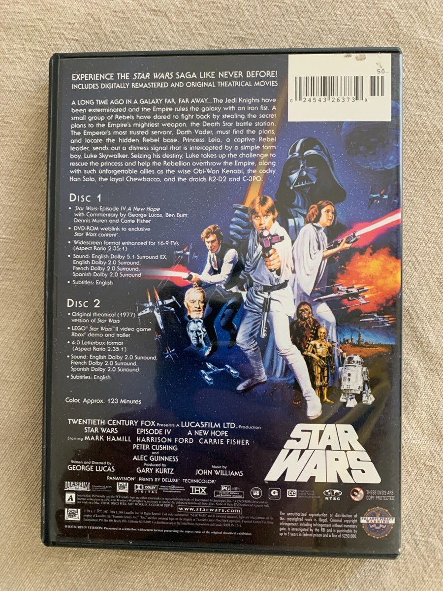 Star Wars (DVD, 2006, 2-Disc Set, Limited Edition Widescreen