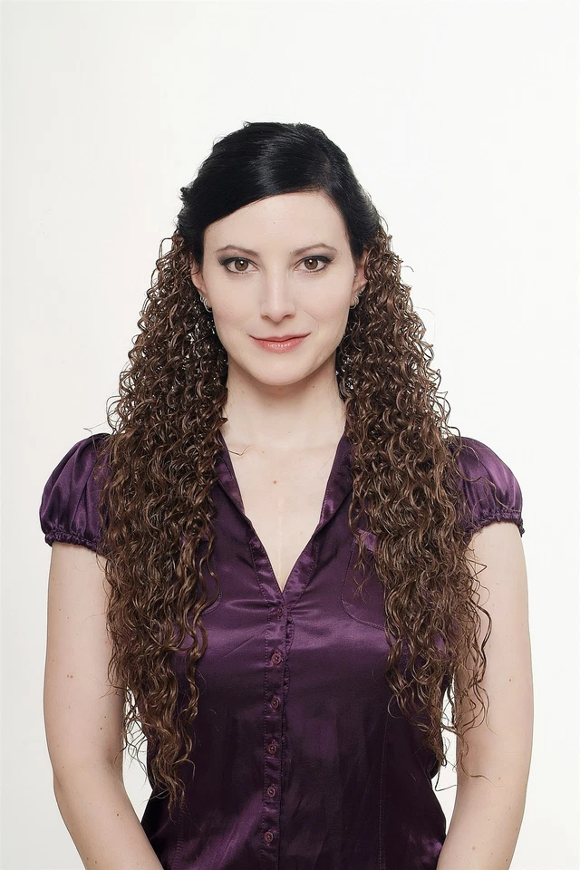 Haarteil Halbperücke Clip Extension lockig braun Länge: ca. 70cm H9311-10 - Bild 4 von 4