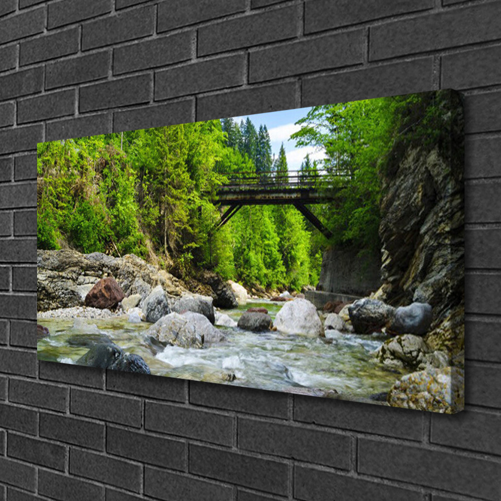 Impression 100x50 paysage forêt pour habiller un mur vide et illuminer une pièce sombre