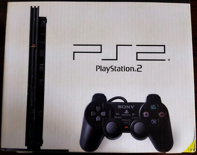 Sony Playstation 2 PS2 Slim Charcoal Black Console System SCPH-70000 FAST SHIP !