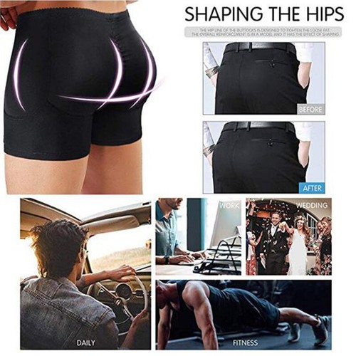 Biancheria intima da uomo imbottita mozziconi finti asso enhancer shaper pantaloncini boxer slip - Foto 3 di 14
