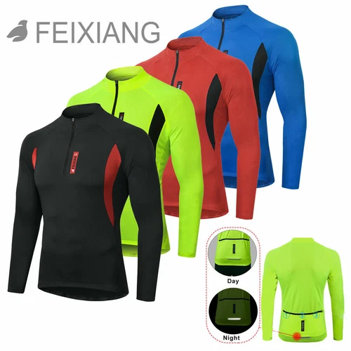 FEIXIANG Fahrradtrikot Herren Kurzarm/Langarm Fahrrad Shirt Fahrradbekleidung - Bild 1 von 89