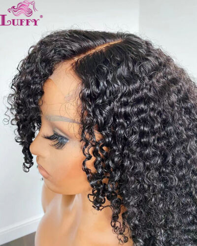 Kinky Curly Wigs 13*6 Lace Front Wigs Remy Brazilian Human Hair Fake Scalp Wigs - Picture 3 of 12