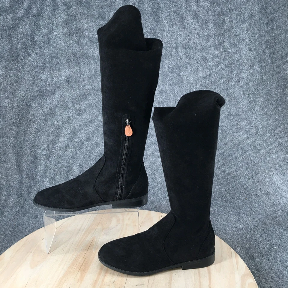 Botas Gentle Souls by Kenneth Cole para mujer 8,5 calcetines altos tela negra cremallera Foto 2 de 4