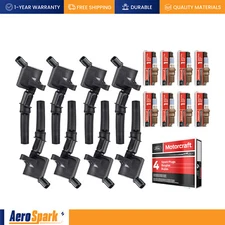 Ignition Coils DG508 & Motorcraft Spark Plugs SP493 Ford Mercury Lincoln 8pcs