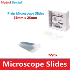 Plain Blank Microscope Slides 75mm x 25mm, PRO ADVANTAGE MICROSCOPE SLIDES 72/bx