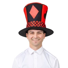 Dress Up America Playing Cards Hat for Adults - Whimsical Novelty Top Hat