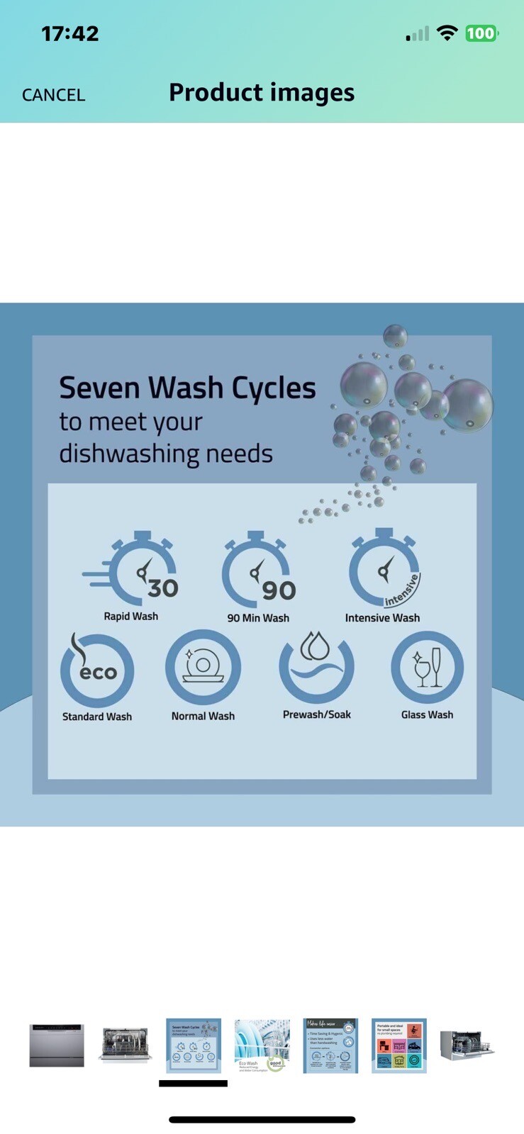 Cookology CTTD6SL Table Top Dishwasher Silver BNIB 5057362087229 eBay