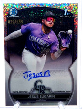 2023 Bowman Chrome Jesus Bugarin Speckle Refractor Auto /299