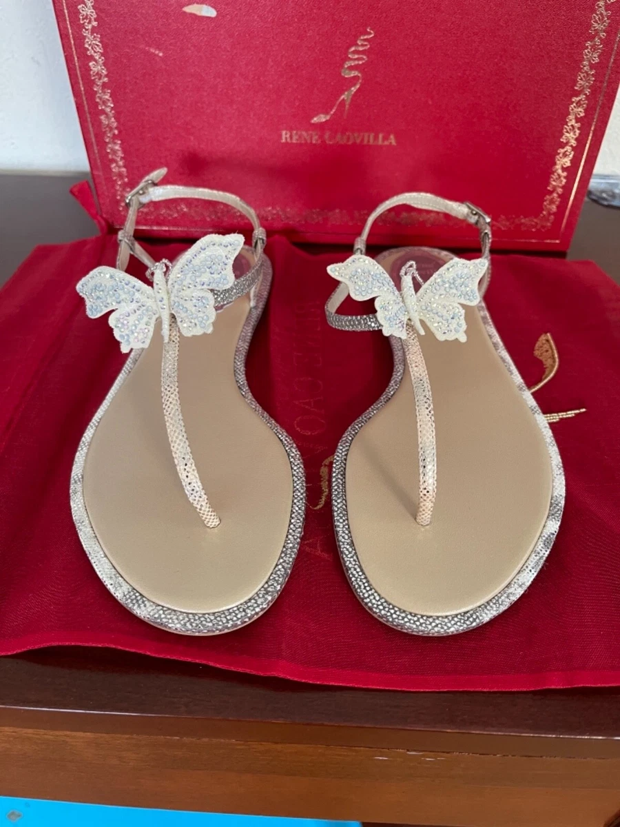 Rene caovilla shop butterfly sandals
