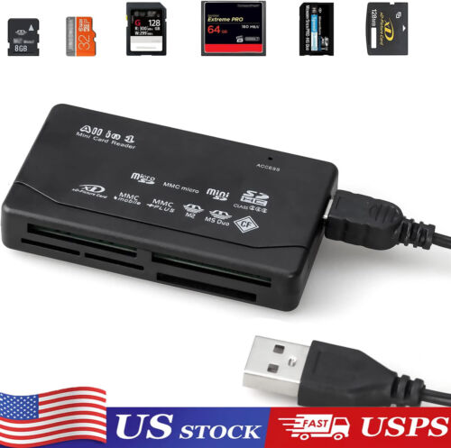 Memory Card Reader Mini 26-IN-1 USB 2.0 High Speed For CF xD SD MS SDHC