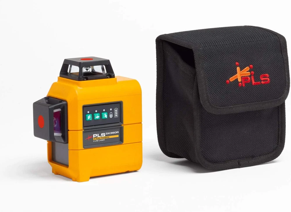 PLS 3X360 Red Line Laser Level and Pouch (Accessories and Batteries Not Included