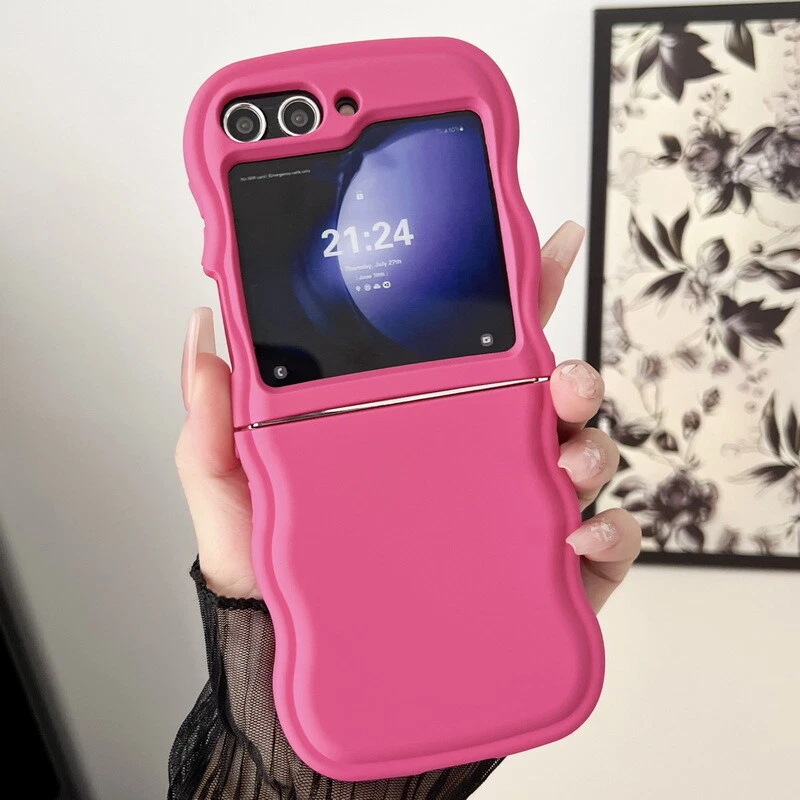 Phone Case For Samsung Galaxy Z Flip5 Flip4 Flip3 Wave Shockproof TPU Soft Cover