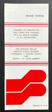 Brower Airways Timetable Effective October 15, 1979