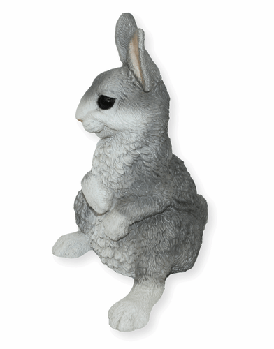 Deco Figura Conejo Gris Colección Castagna De Resin/Piedra Artificial H 22 CM - Imagen 5 de 5