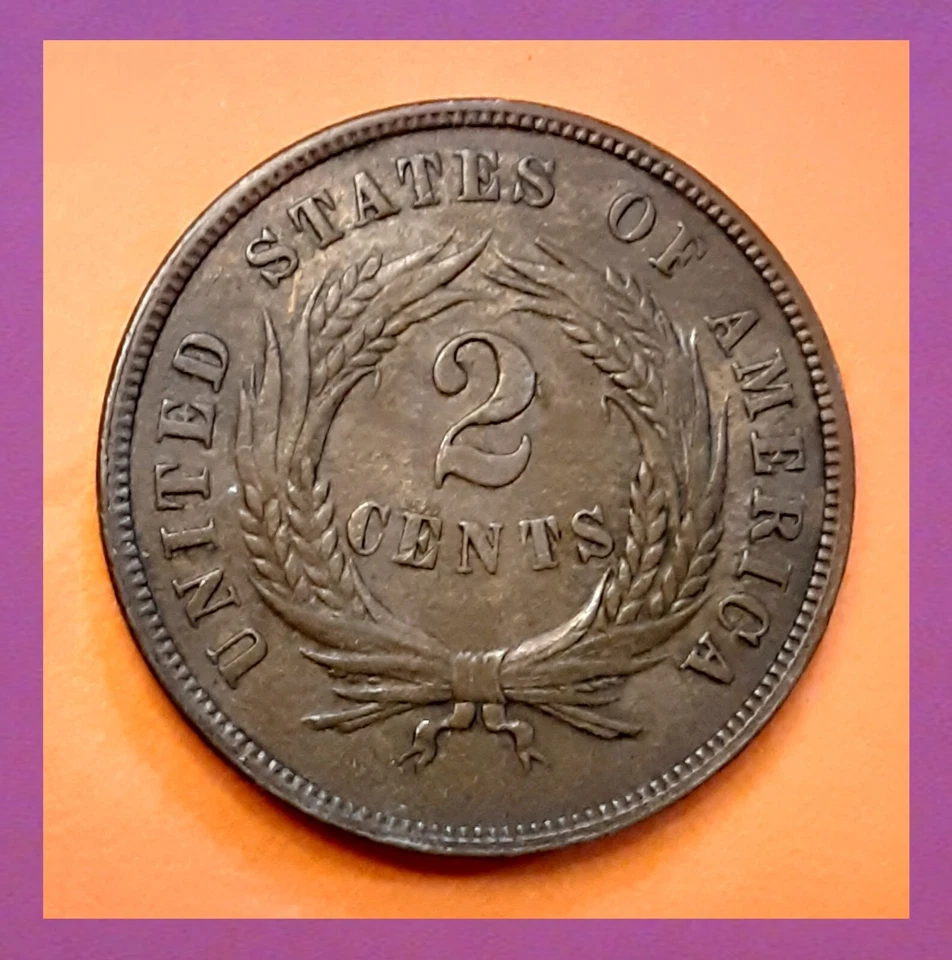 1867 AU+ (Full Motto) Two Cent Coin ( Includes Video) - Image 4 of 4