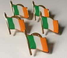 5 IRELAND FLAG LAPEL PIN *MADE IN USA* Hat Tie Vest St. Patrick’s Day