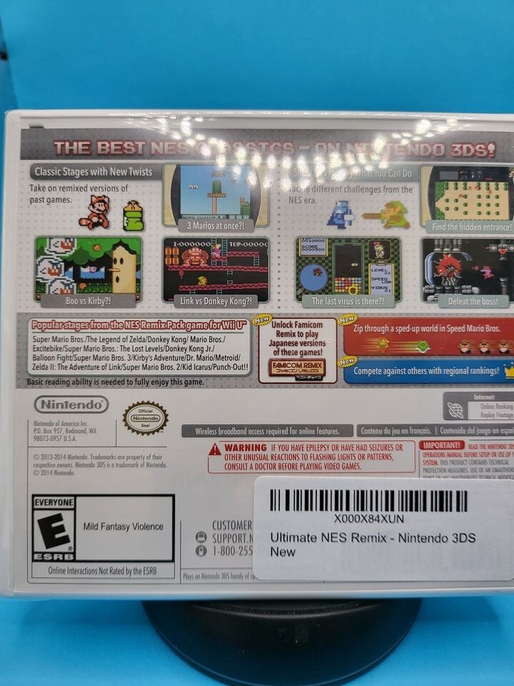 Ultimate NES Remix (Nintendo 3DS, 2014). First Print. Factory