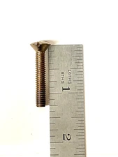 (10) 12-24 X 1-1/4 Slotted Oval Machine Screw Brass Nickel #12-24x1.25 BRASS